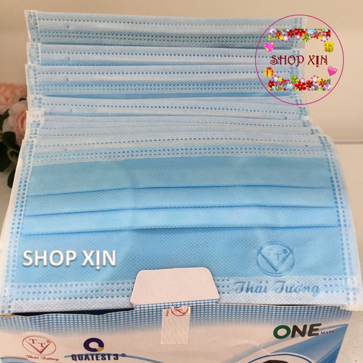 Khẩu Trang Y Tế 4 Lớp Kháng Khuẩn One Mask Thái Tường, theo quy chuẩn Quatest 3. Hộp 50 cái