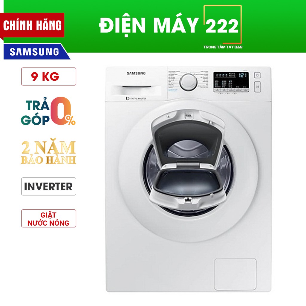 [Freeship HN] Máy giặt Samsung Addwash Inverter 9 Kg WW90K44G0YW/SV chính hãng