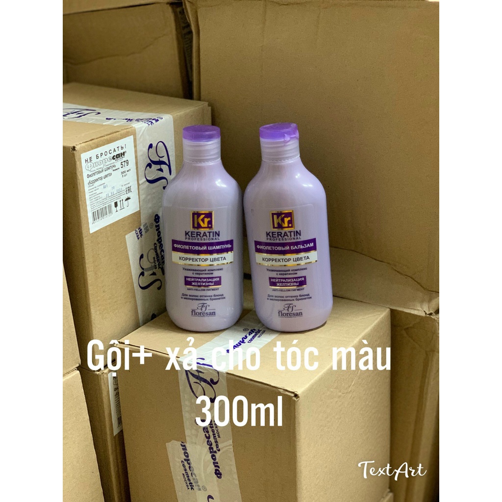 Combo dầu gội xả cho tóc màu Floresan 300ml