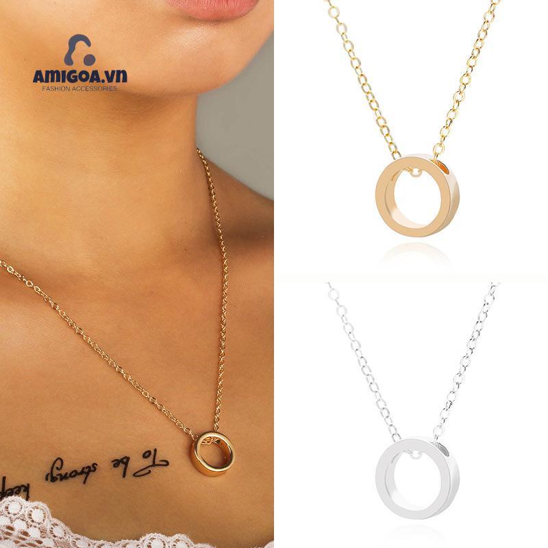 Vòng cổ Mặt Nhẫn Kim Loại Đơn Giản Dành Cho Cặp Đôi