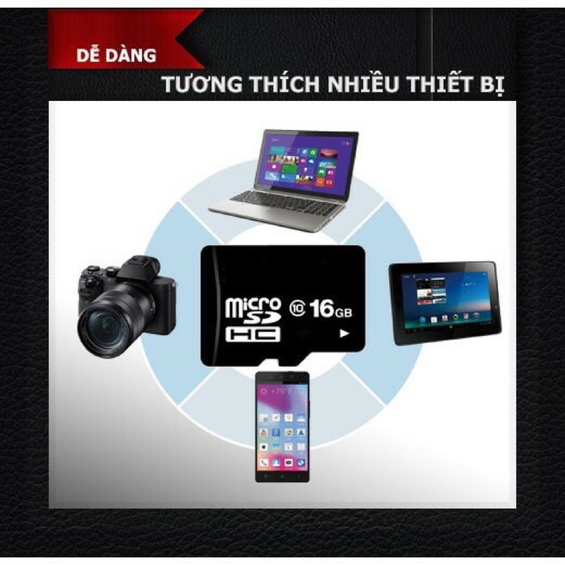 Thẻ nhớ MicroSD Class 10 Tốc độ cao (Đen)  16GB  /32GB  /64GB