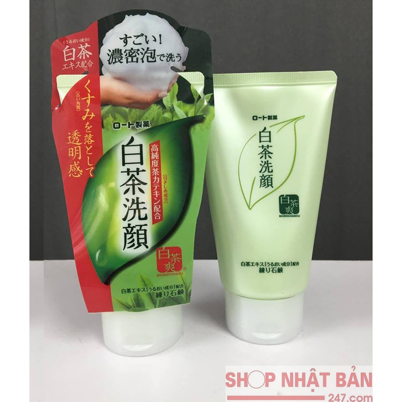 Sữa Rửa Mặt trà xanh Rohto tạo bọt Nhật Bản