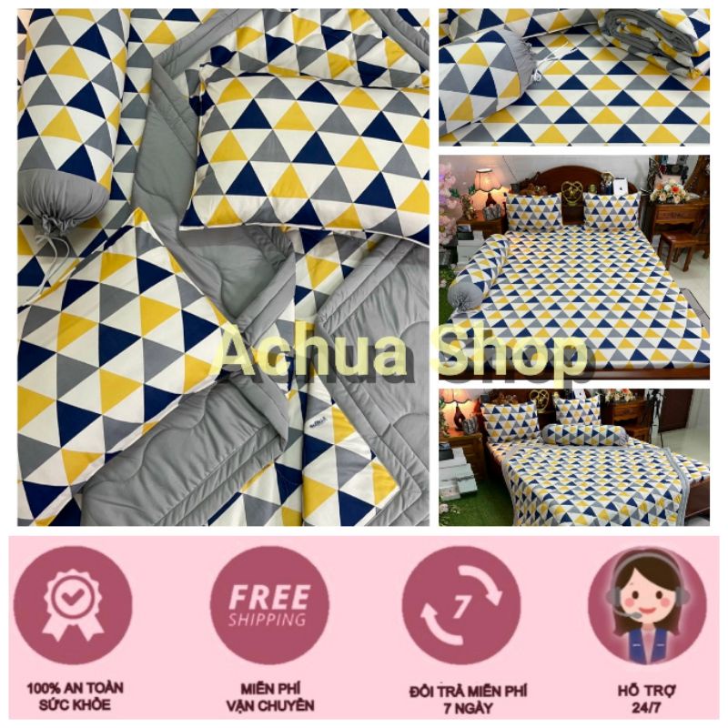 BỘ 4-5 DRAP GA THUN LẠNH HÀN [BAO KIỂM HÀNG - ĐỔI TRẢ MIỄN PHÍ 07 NGÀY] TAM GIÁC HOT HIT MỀM MƯỚT MÁT CÁ TÍNH | BigBuy360 - bigbuy360.vn