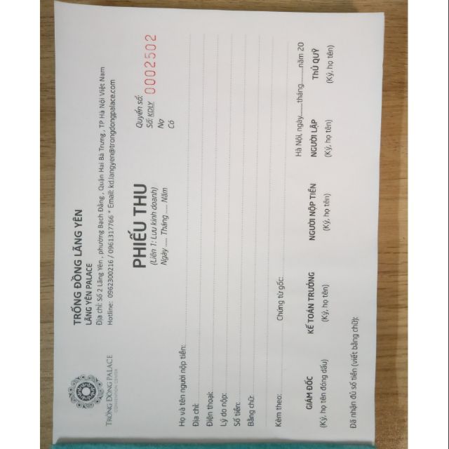 Hóa đơn - phiếu thu - phiếu chi .... 2 liên A5  số lượng từ 10 quyển trở lên