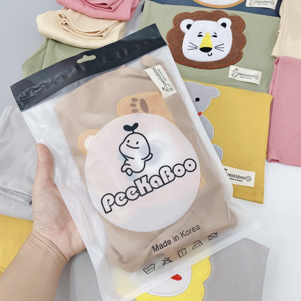 Bộ giữ nhiệt cho bé hàng peekaboo sợi tổng hợp cotton len arcylic vải mỏng nhẹ có độ xốp ô khí nhỏ giúp giữ cách nhiệt