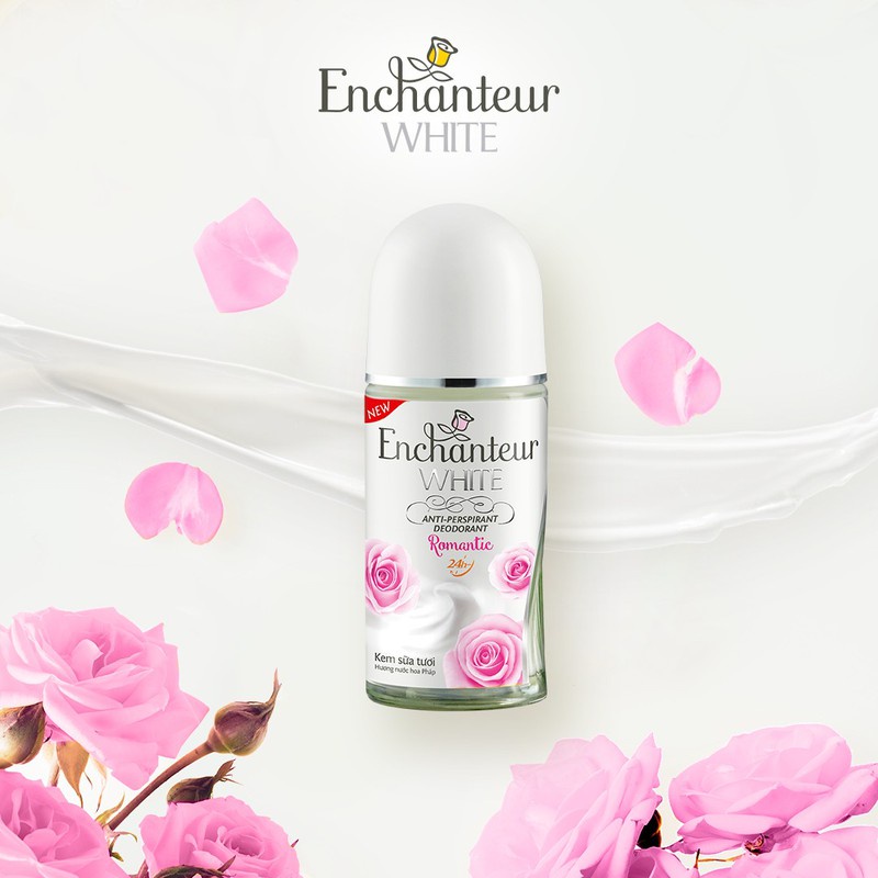 Lăn khử mùi trắng da Enchanteur Các màu 50ml (dạng sữa)