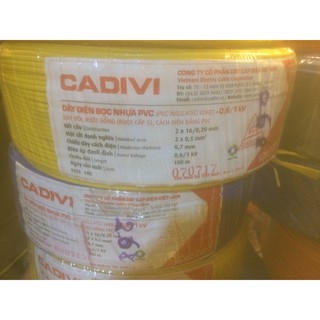 dây đôi cadivi 2x16 sợi