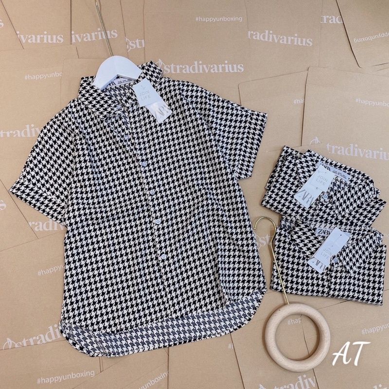 Áo sơ mi nữ họa tiết ziczac