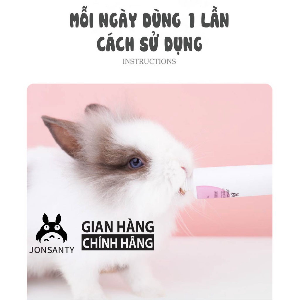 Gell dinh dưỡng cho thỏ bổ sung vitamin khoáng chất thương hiệu JONSANTY giải quyết vấn đề búi lông cst332