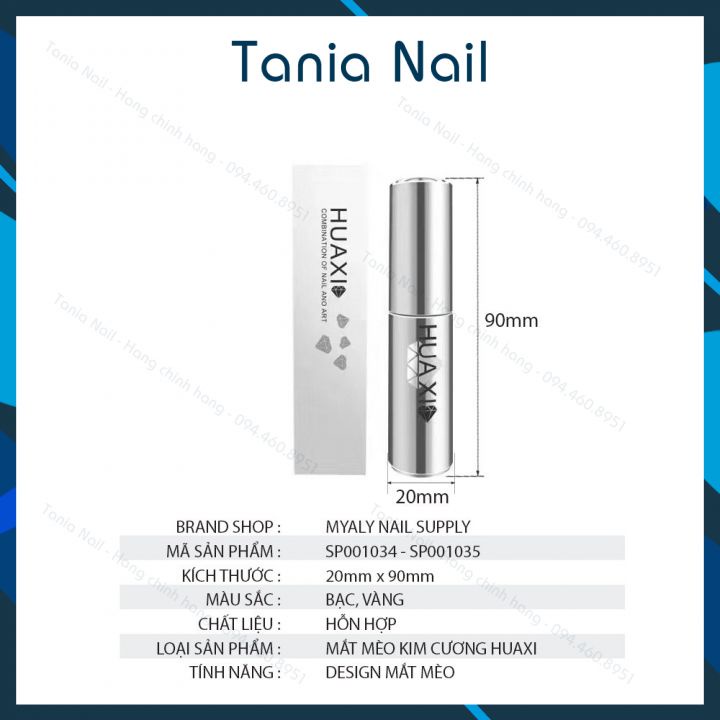 Mắt Mèo Huaxi  Kim Cương Flash Vàng Bạc