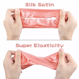 Chun buộc tóc Scrunchies lụa Satin