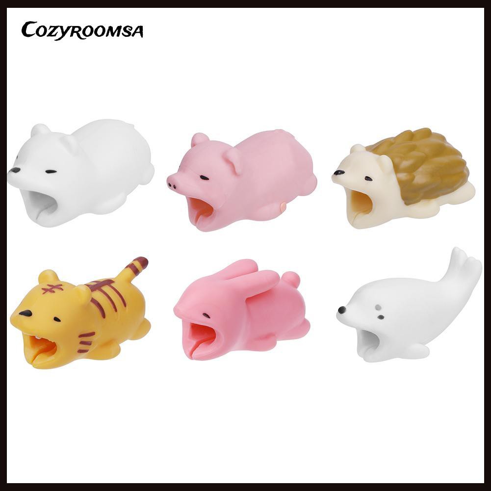 Phụ Kiện Bảo Vệ Đầu Dây Cáp Hình Động Vật Dễ Thương Tiện Dụng