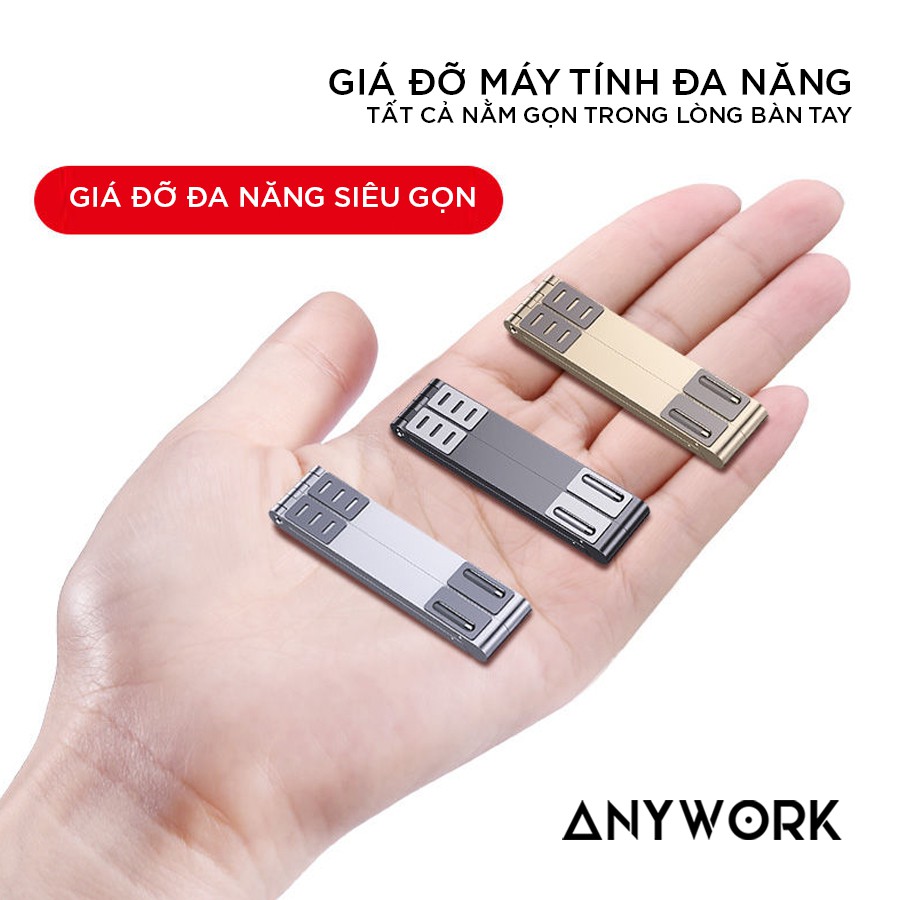 Giá đỡ laptop 2020 bỏ túi  Đa thiết bị máy tính bảng và điện thoại | Anywork