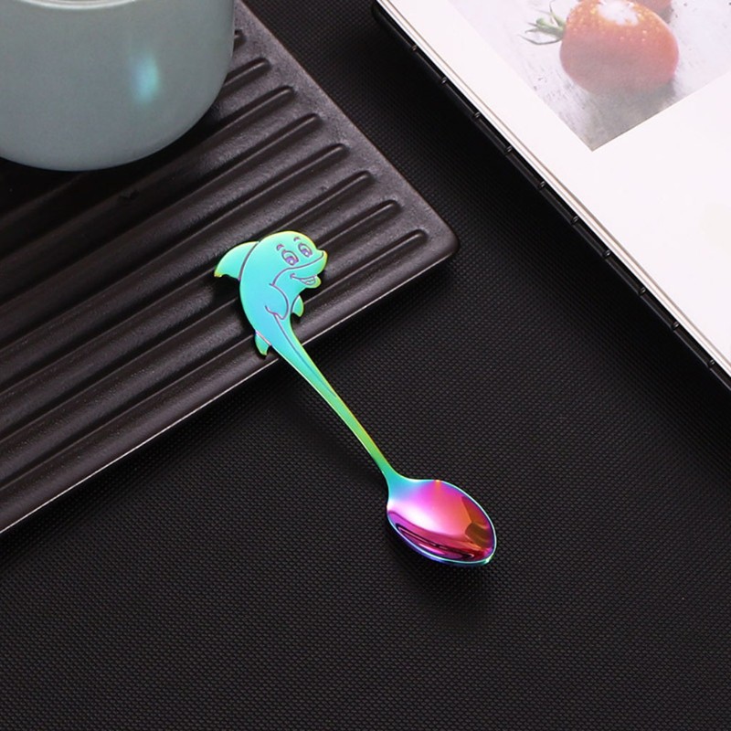 PRI* 3/6pcs Stainless Steel Coffee Spoon Espresso Dessert Teaspoons Cup Hanging Spoons Ice Cream Scoop Mixing Stirrer Kitchen Tableware