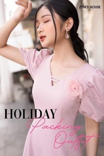 VÁY HỒNG DÁNG XOÈ
