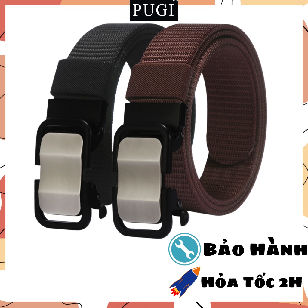 [SIÊU BỀN -LOẠI 1- FREE SHIP] Thắt lưng nam vải bố,dây nịt nam vải dù khóa tự động chống gỉ siêu bền cao cấp PUGI - R22A