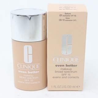 [HÀNG MỸ - 30ML - DATE 3/2022] Kem nền Clinique Even Better Makeup SPF 15 Evens and Corrects - Màu CN 10 ALABASTER