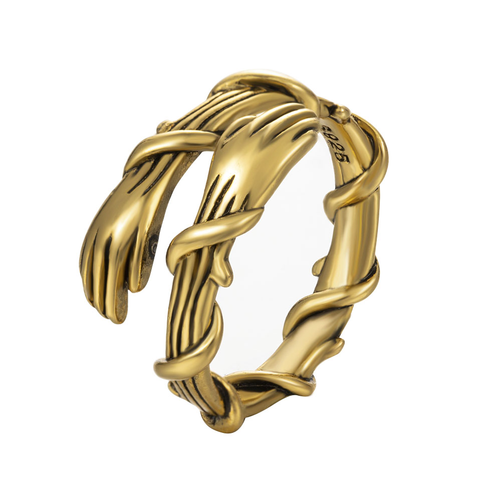 Nhẫn Đeo Tay Kim Loại Tạo Hình Bàn Tay Sáng Tạo