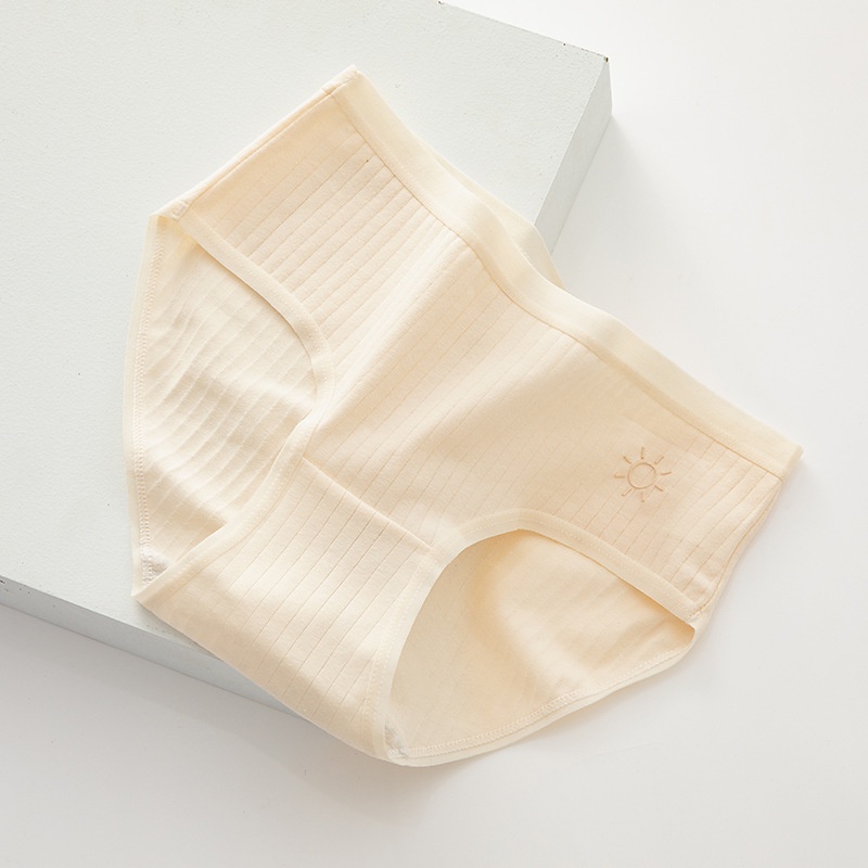 Bộ 1/5 Quần Lót Cotton Lưng Vừa Thoáng Khí Cho Nữ