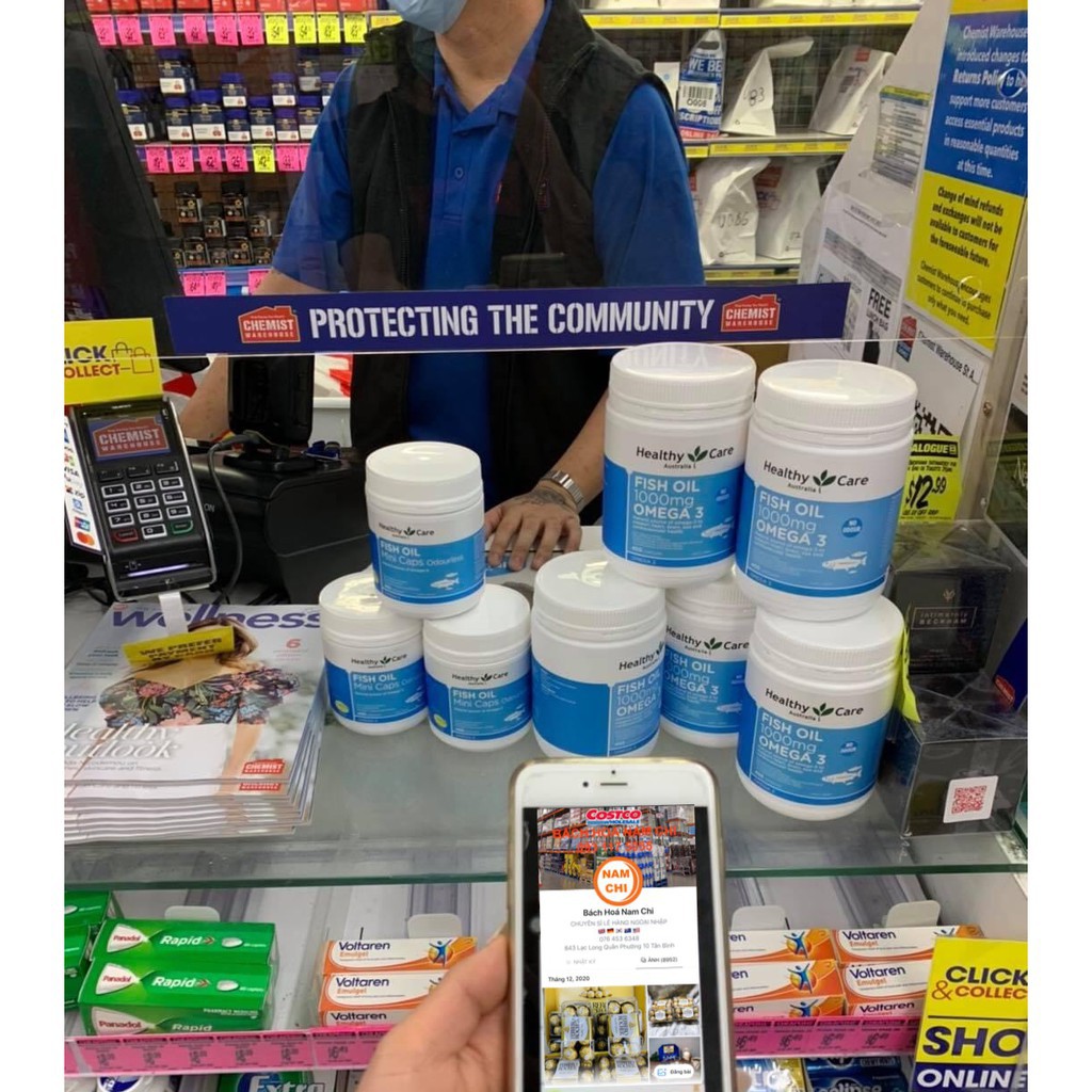 VIÊN UỐNG HEALTHY CARE ULTIMATE OMEGA 3-6-9 BỔ SUNG OMEGA 3-6-9 TỐT CHO TIM NÃO BỔ MẮT