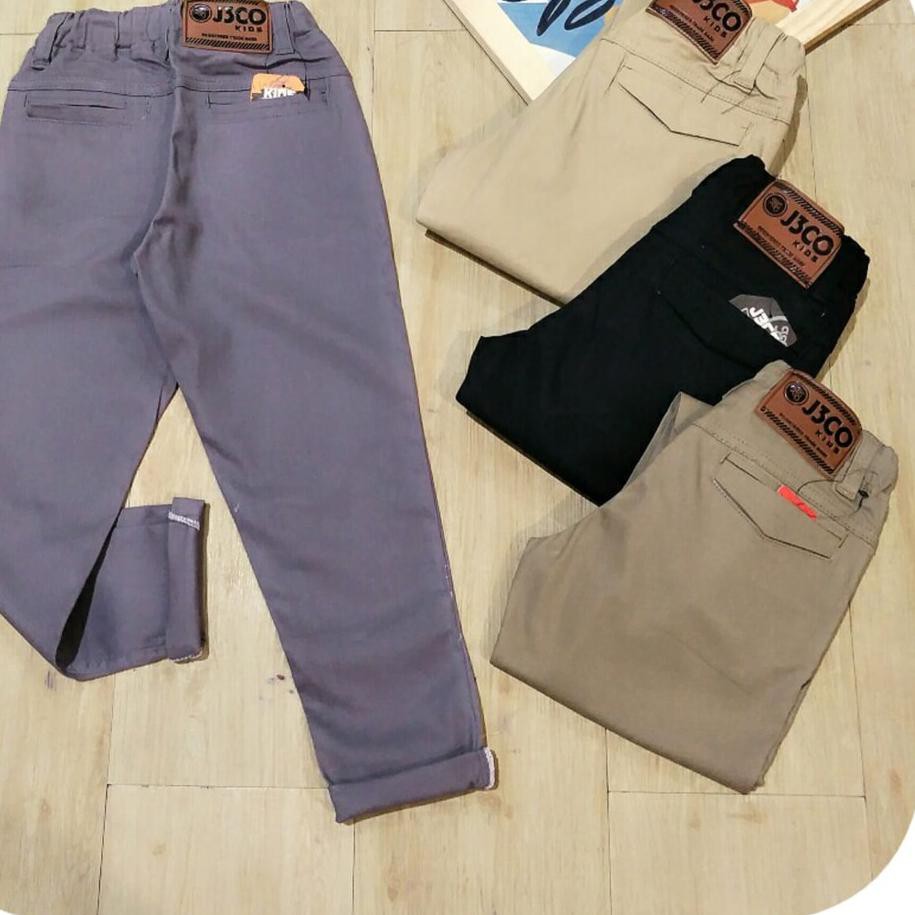 Quần chinos vải Canvas Cotton thoải mái cho bé trai 4-12 tuổi ✫