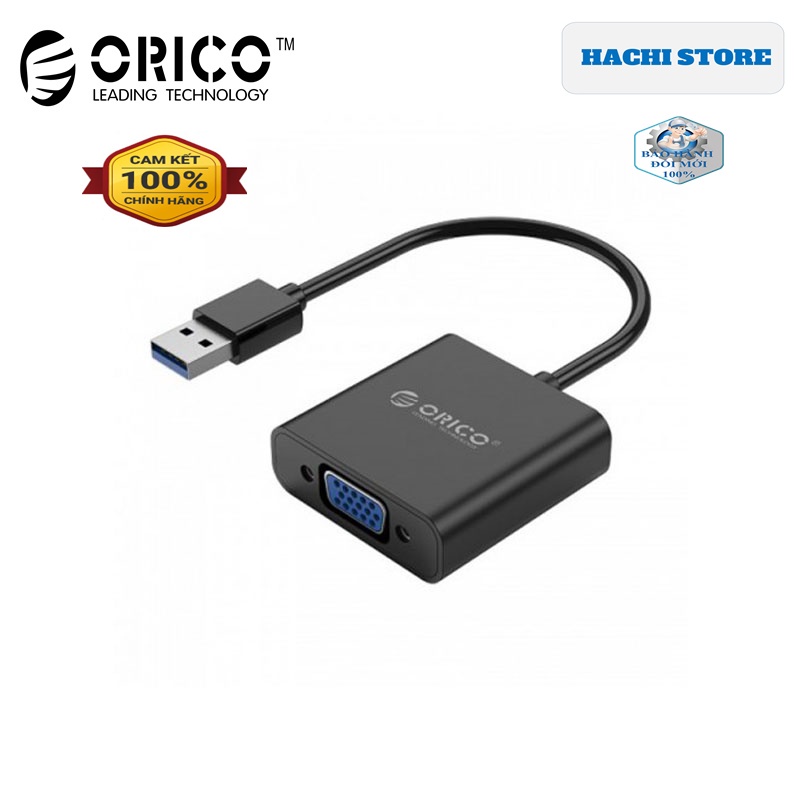 Bộ chuyển USB 3.0 Sang VGA Orico UTV-BK - Hàng Phân Phối chính hãng