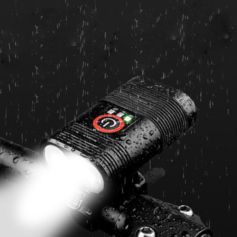 Bộ Đèn Pha Trước Siêu Sáng Sạc USB Cho Xe Đạp