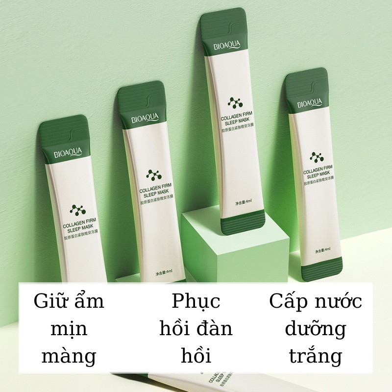 Mặt Nạ Ngủ Thạch Collagen Bioaqua Mặt Nạ Trái Cây Hàn Quốc Dưỡng Ẩm Cấp Nước Bổ Xung Dưỡng Chất 4ml