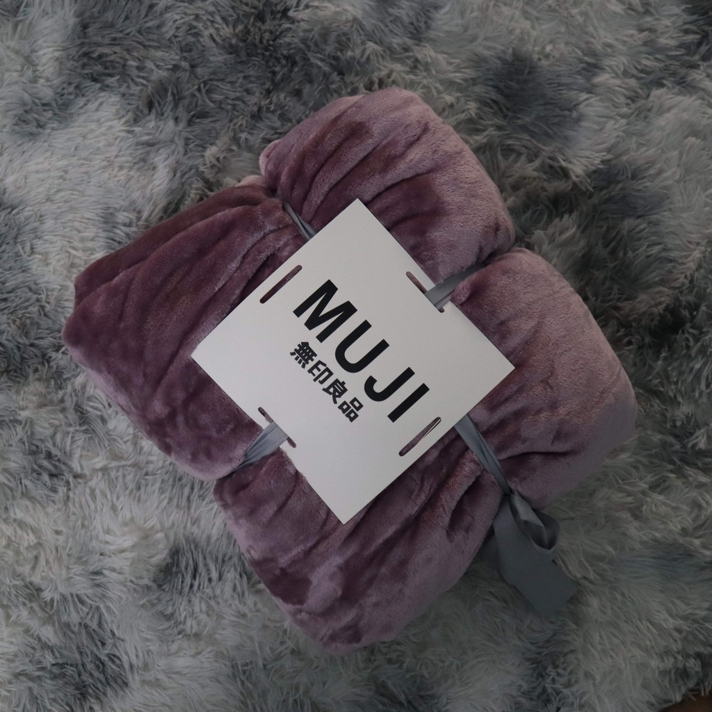 Chăn lông tuyết Muji siêu mềm mịn - Chăn lông Muji tuyết nhung cao cấp