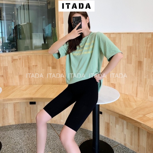 Quần Legging Lửng Nữ ITADA Cạp Chun Cao Cấp, Quần Legging Thun Ngố Co Giãn Tốt Dáng Ôm - QVL44