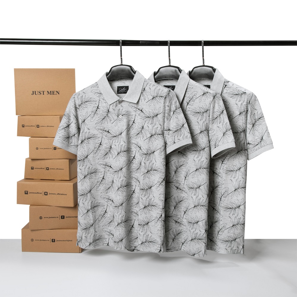 Áo Thun Polo Just Men họa tiết mùa hè