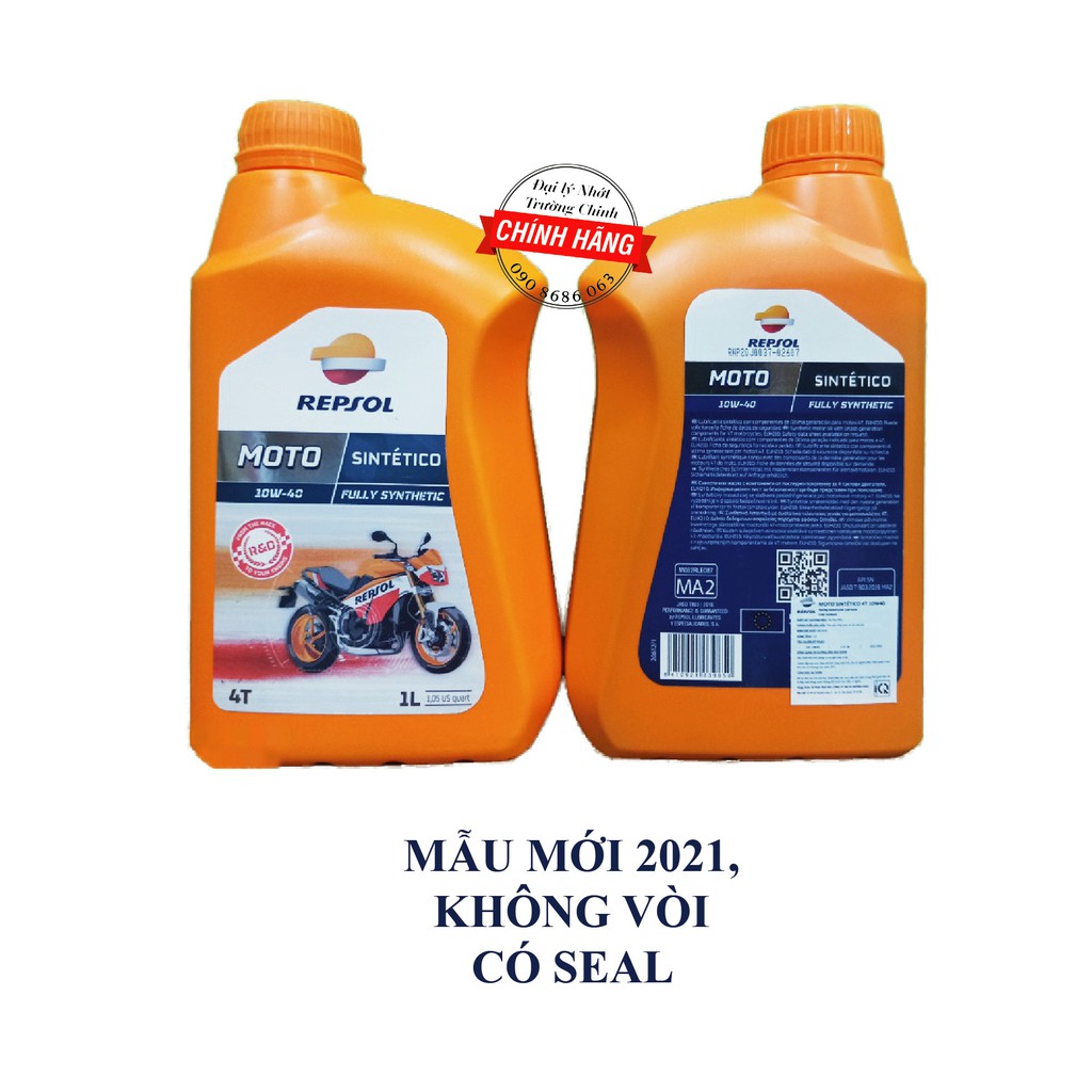 Nhớt Repsol Moto Sintetico 4T 10W40 dành cho xe số Biển Việt