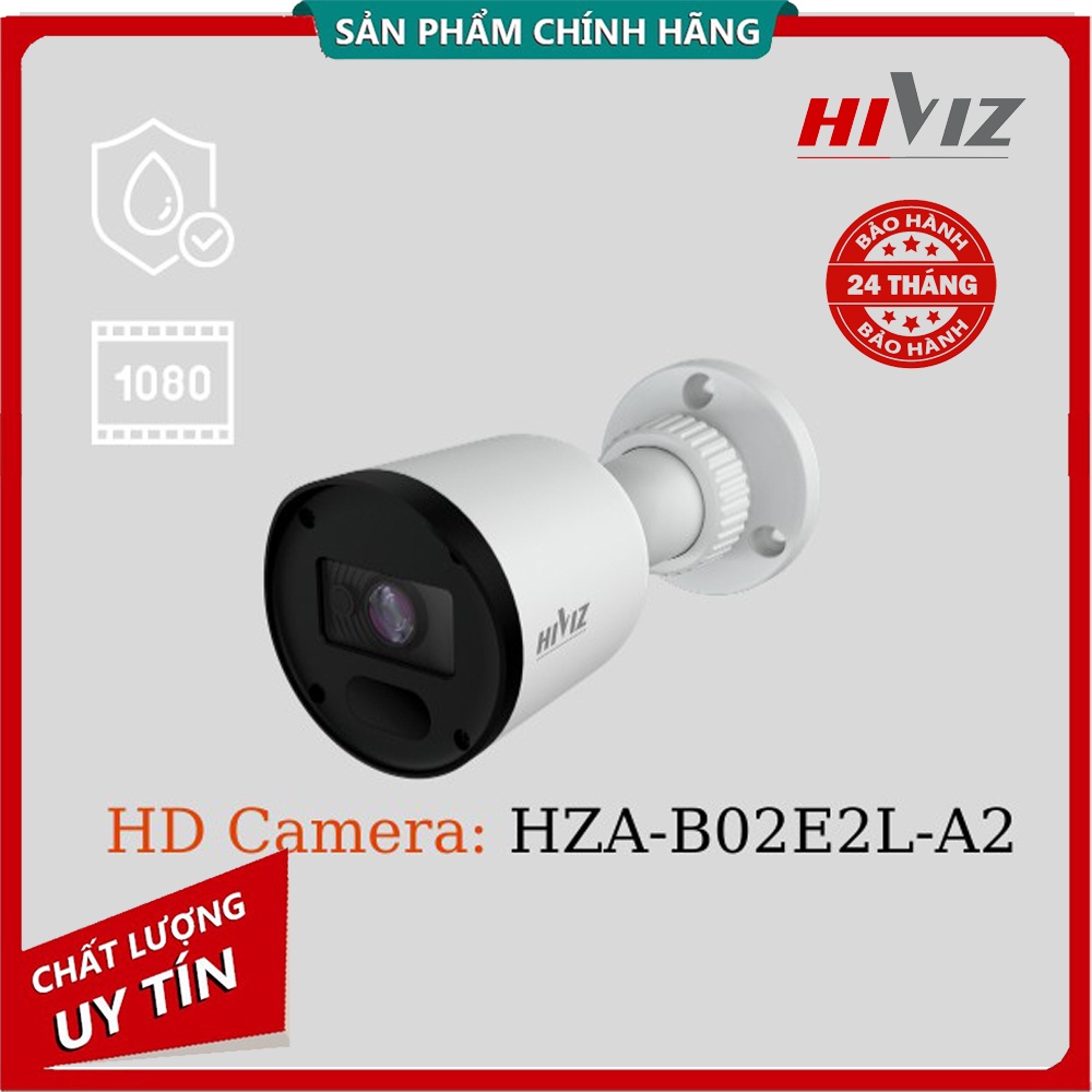 Camera Than Hiviz 2.0MPX HZA-B12E2S-A2 / Dome D02E2L-I2, Camera AHD/CVI/TVI/CVBS 2MP- HÀNG CHÍNH HÃNG