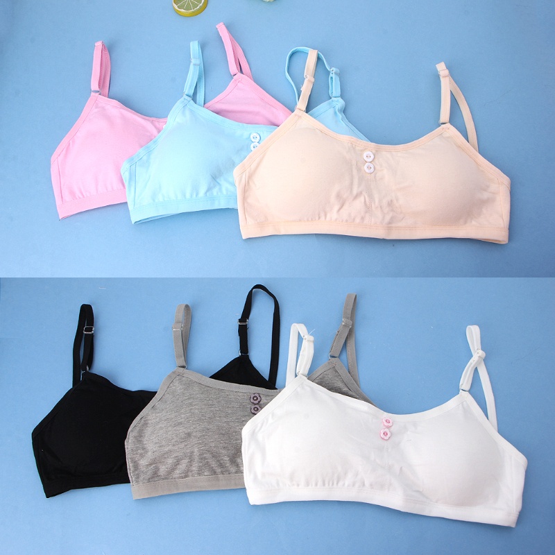 Áo Ngực Thể Thao Hai Dây Mỏng Mềm Mại Có Đệm Ngực Không Đường May Cho Tuổi Teen / Puberty