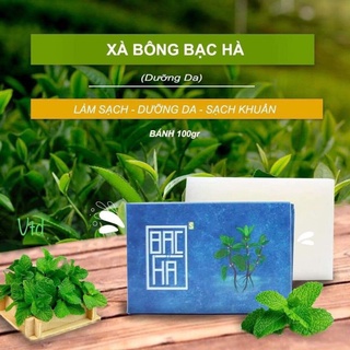 Xà bông sinh dược bạc hà 100gr - làm sạch da, mát da dưỡng ẩm