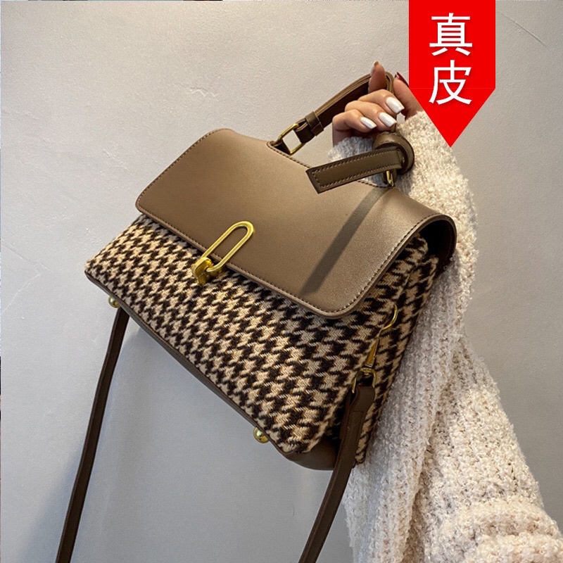 Túi xách nữ túi đeo chéo thời trang phối dạ kẻ phong cách Hàn Quốc Siêu Đẹp