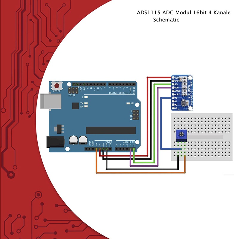 Mô Đun 3X ADS1115 ADC 16Bit 4 Kênh Cho Arduino Và Raspberry Pi