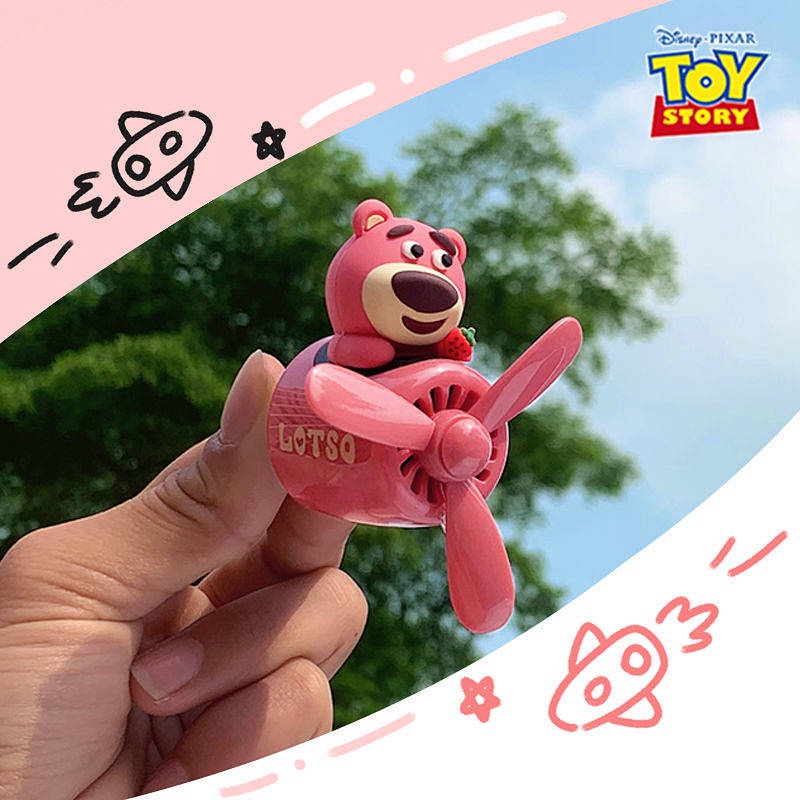 Genuine Disney Strawberry Bear Car Aromatherapy Vent Car Perfume Light Perfume Long-Lasting Cute Female Car Fragrance S3ND