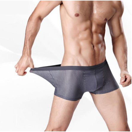 Quần Sịp Nam Boxer, Sịp Lỗ Thông Khí Cực Thoáng Mát, Vải Lạnh Mặc Như Không Mặc ( 1 cái )