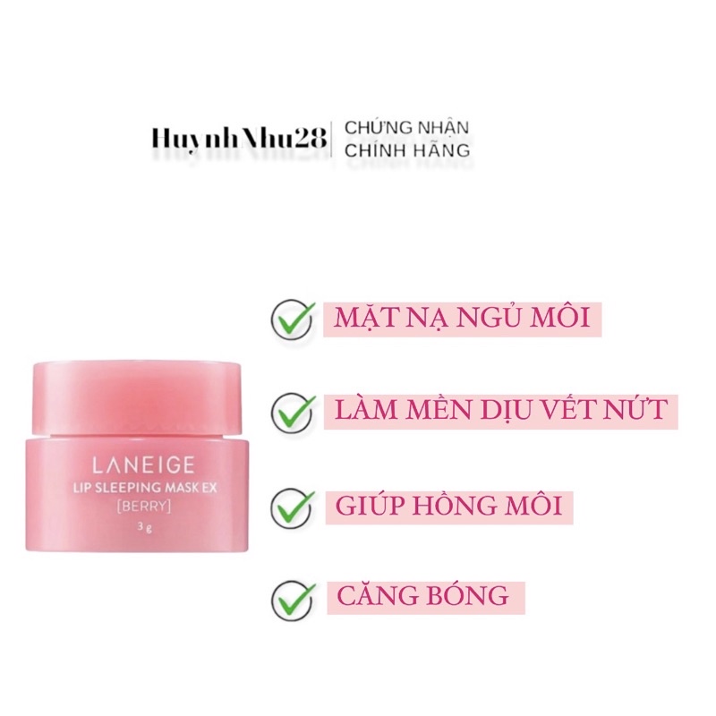 Mặt nạ ngủ cho môi Laneige Lip Sleeping Mask Bery 3g