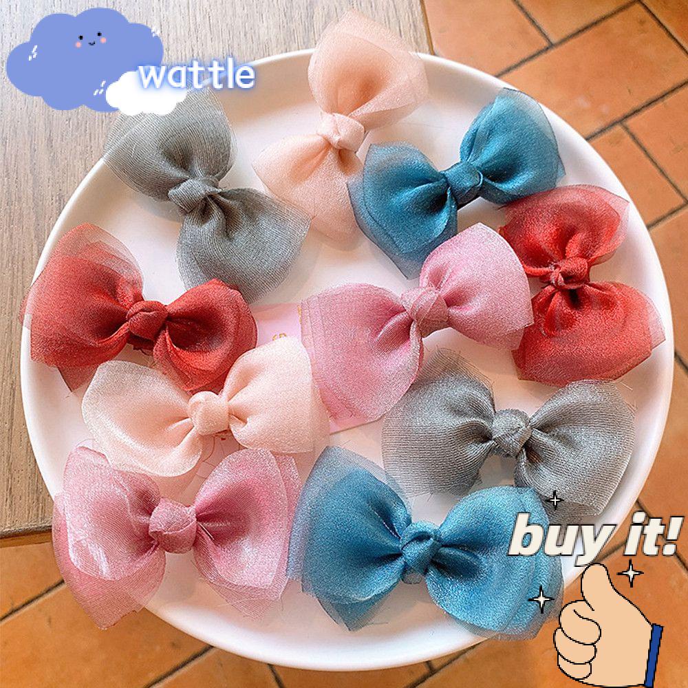 Bộ 2 Kẹp Tóc Nơ Vải Gạc Ngọt Ngào Cho Bé Gái