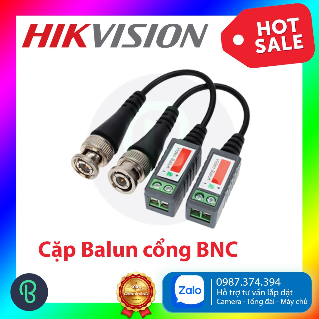 Trọn bộ 2 Camera Hikvison HD 2MP , 1 Đầu ghi, 1 Ổ cứng 500GB, 2 hộp kỹ thuật, 2 nguồn camera, 2 cặp balun