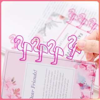 Kẹp Giấy Bằng Kim Loại Hình Chim Hồng Hạc Mini Đơn Giản