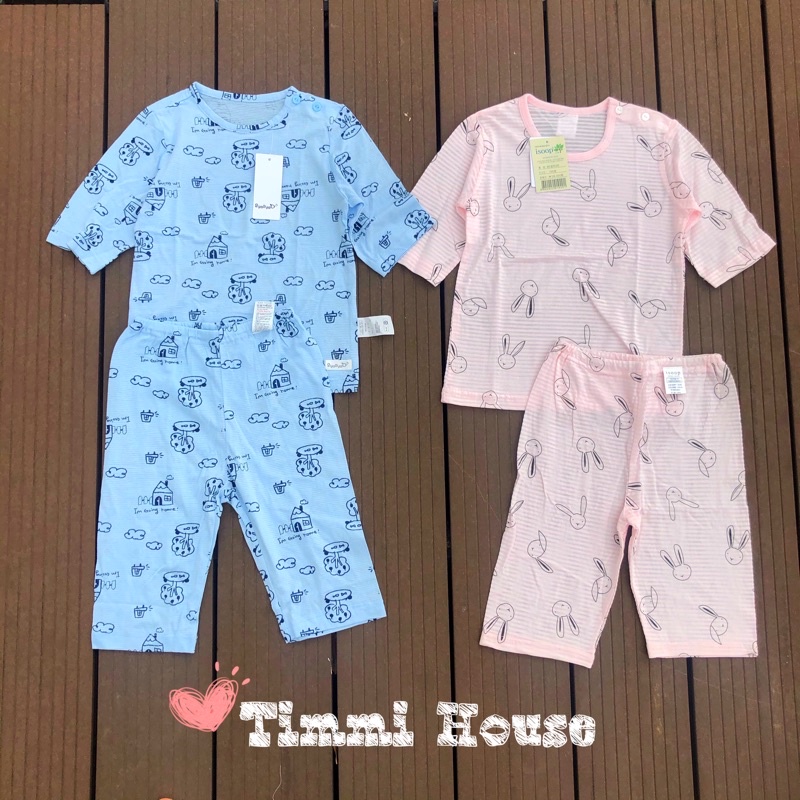 Bộ Lửng Cho Bé Moimoln Hàn Quốc Cotton Giấy Mềm Mát Thun Lạnh Mặc Hè Cho Bé