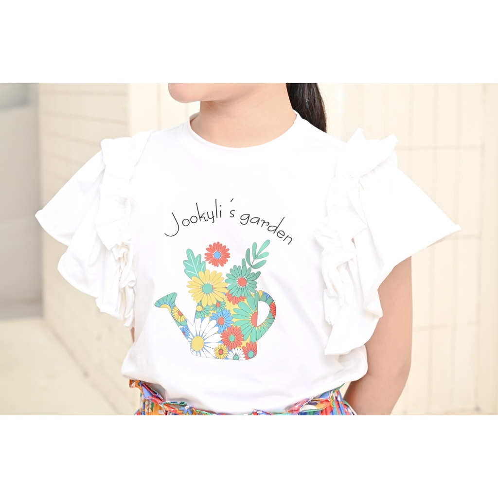 Đồ bộ bé gái thiết kế Jookyli cộc tay kèm quần hoa Lolita 94G0966