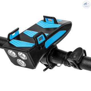 Đèn Pha Xe Đạp 4 Trong 1 250 Lumens Tích Hợp Còi Và Giá Đỡ Điện Thoại Đa Năng Bảo Vệ An Toàn Khi Lái Xe Ban Đêm