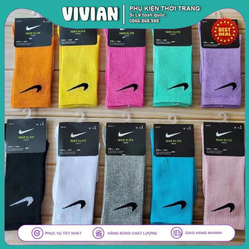 Vớ Nike cổ cao nhiều màu [ HÀNG HÓT ] Tất thể thao vintage được ưu truộng nhất.