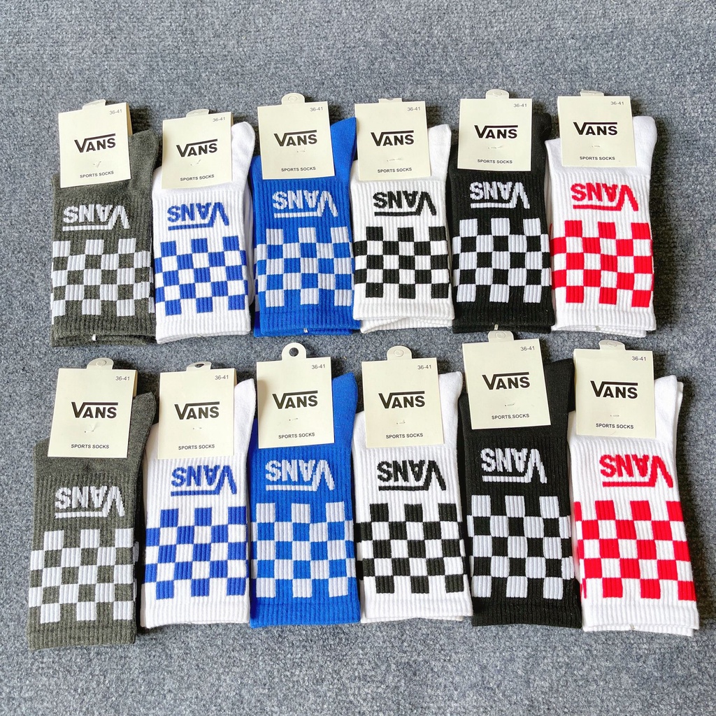 Đôi vớ thể thao cotton họa tiết logo VANS thời trang sành điệu cho nam nữ