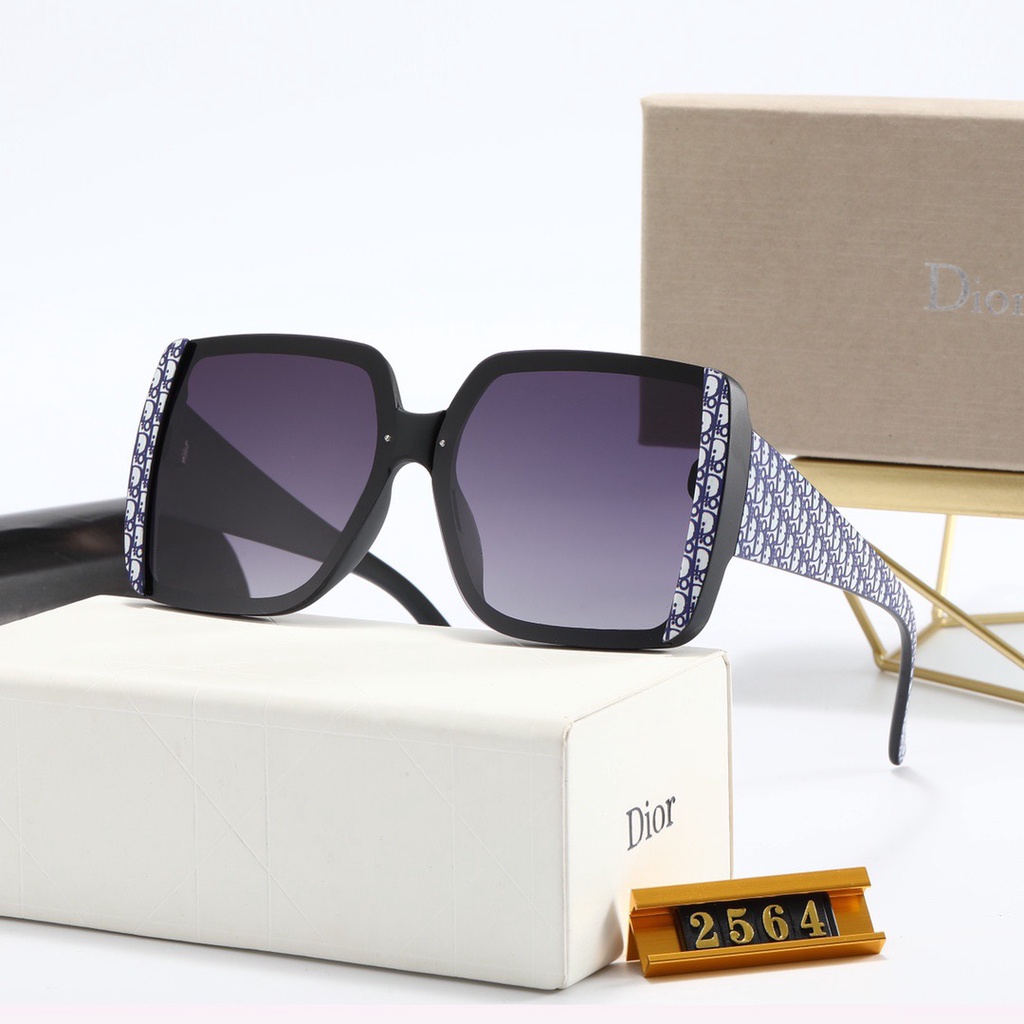 Kính Mát Gọng Vuông Lớn Chống Tia UV400 Thương Hiệu Dior Sang Trọng Phong Cách Cổ Điển Dành Cho Nam Nữ