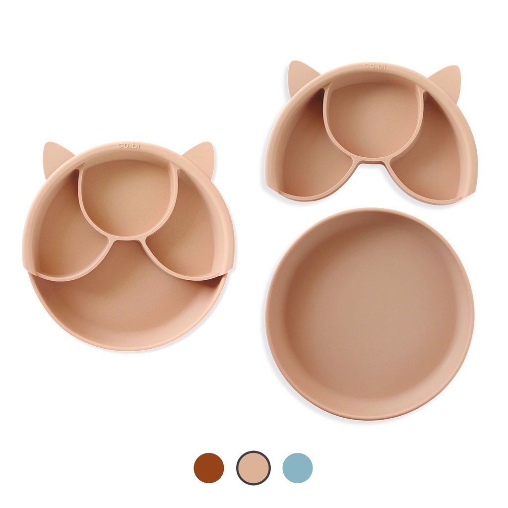 KHAY ĂN DẶM (TAI MÈO) CHO BÉ 2IN1 CO&amp;BI - 100% SILICONE CAO CẤP